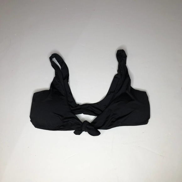 Black Front Tie 2 Piece Bikini Swimsuit, NWOT, S - Picture 2 of 4